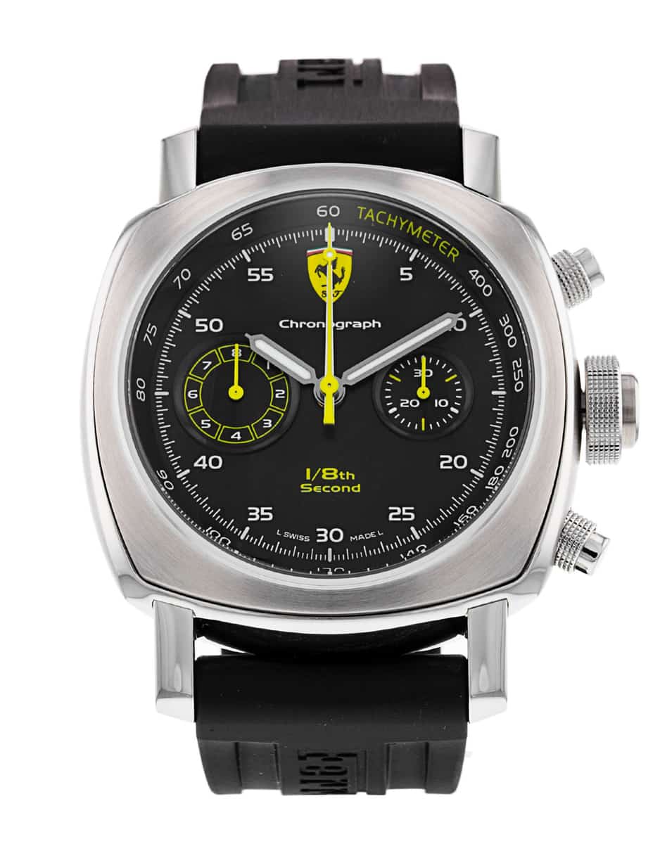 Panerai Ferrari FER00025 Black Baton Dial Rubber Strap
